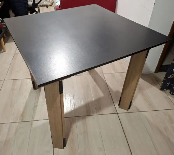 Mesa madeira preta jantar cozinha