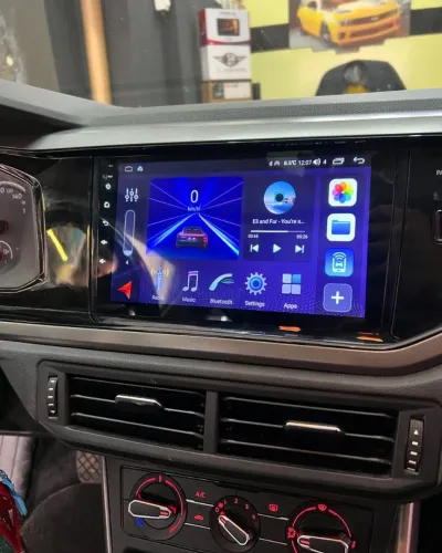 Multimídia Android Tela 9"HD Volkswagen t cross nirvus polo virtus