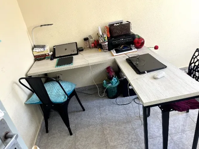 MESA EM L DE ESCRITORIO TIPO INDUSTRIAL 