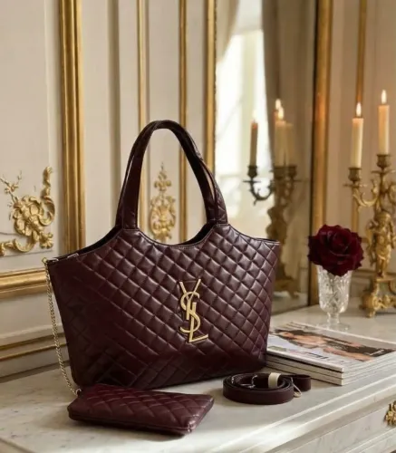 Bolsa Icare Acolchoada Estilo Saint Laurent Tamanho Grande