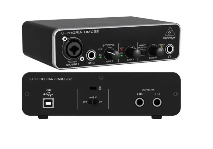 Interface de áudio umc22 beringher