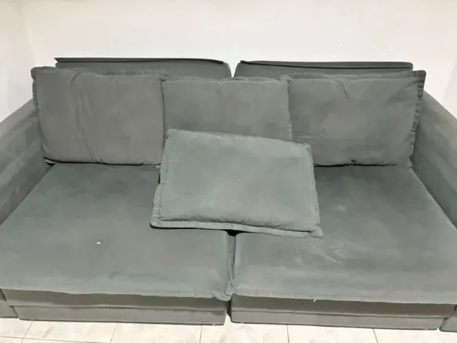 Sofá Retrátil 3 Lugares Cinza