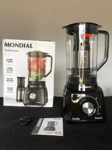 LIQUIDIFICADOR MONDIAL TURBO POWER 550W - POTÊNCIA E PRATICIDADE PARA SUA COZINHA!