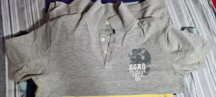 Camisa Polo Ecko Cinza