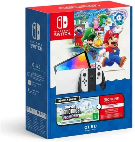 Nintendo Switch OLED 64GB Branco Seminovo + CASE