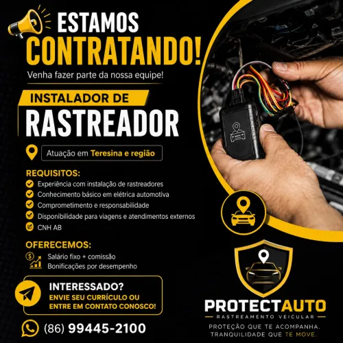 ? VAGA: INSTALADOR DE RASTREADOR VEICULAR