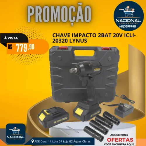 Chave Impacto 2bat 20v ICLI-20320 LYNUS