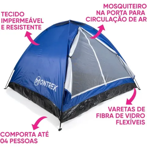 Barraca Acampamento Camping Iglu 4lugares Impermeável Ontrek