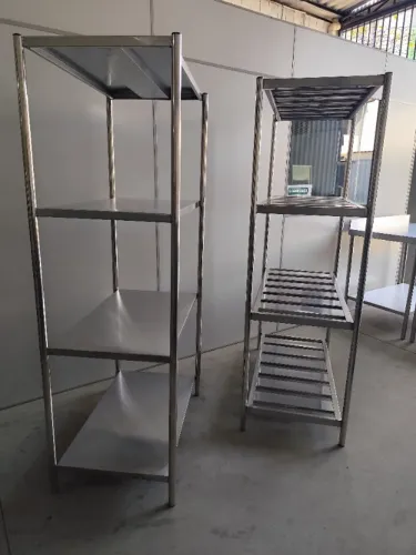 Estante Inox Câmara 1,80x0,50x1,80m com 4 Prateleiras