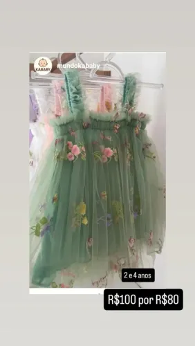 Vestido verde Natal pronta entrega 12-18 meses