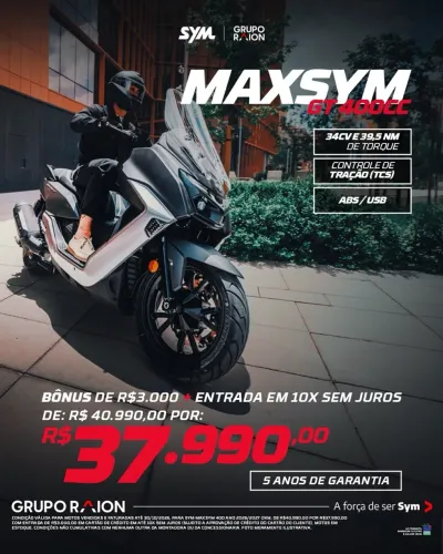 SCOOTER MAXSYM 400 GT - ENTRADA FACILITADA - *