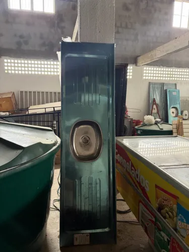Pia de inox concretada 