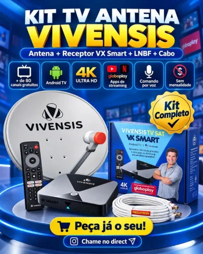 Kit Antena + Receptor Android TV
