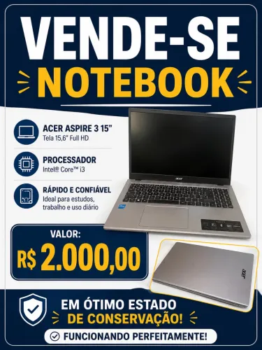 Notebook muito conservado 