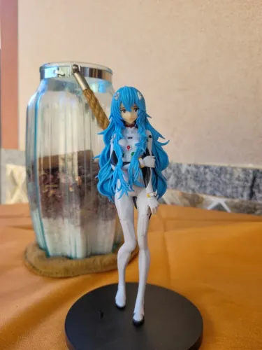 Rei Ayanami Evangelion Action Figure PVC Colecionável com Base Anime Neon Genesis