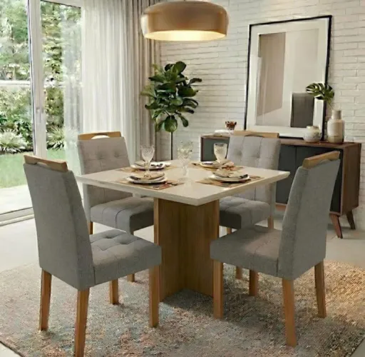 Sala mesa de jantar com 4 cadeiras