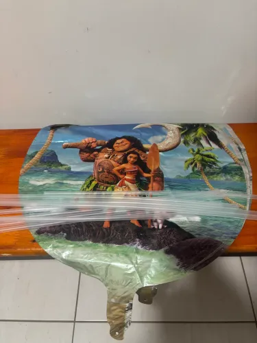 10 Balão Metalizado Moana De 45cm