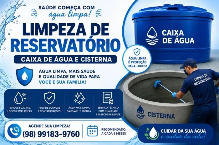 Limpeza de caixas e cisternas 