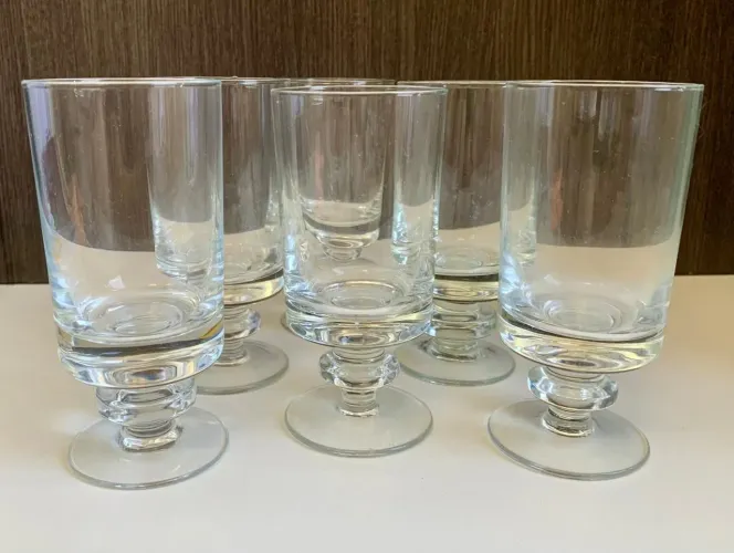 Antiga 6 Taças Cristal Frances Para Vinho Agua 1239 Rrdeco