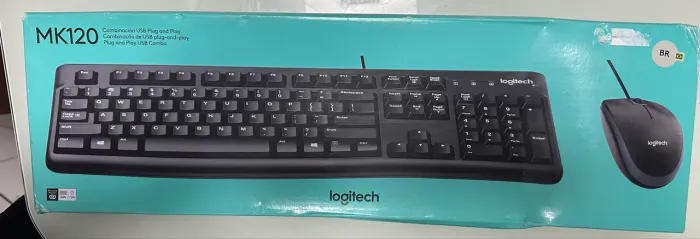 Kit teclado e mouse USB logitech