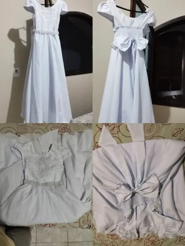 Vestido branco para casamento,festa ,dama de honra etc...usado apenas uma única vez.tm 16