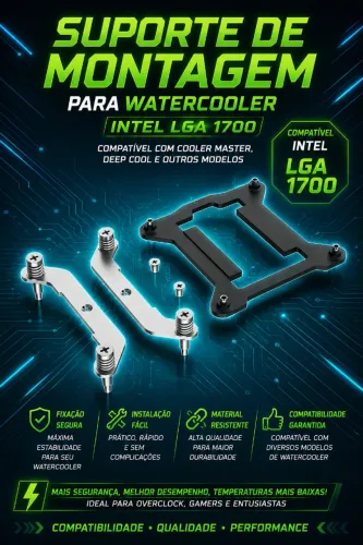 Suporte de Montagem para Watercooler LGA 1700 - Cooler Master - Deep Cool e Outros