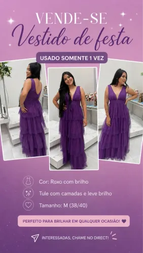 Vendo vestido de festa usado somente uma vez ! Aceito proposta