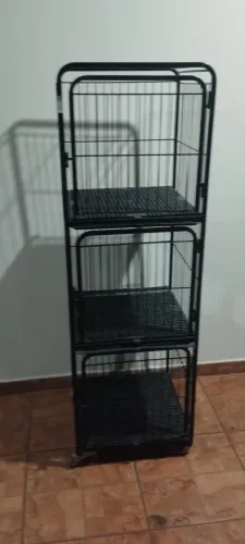 Canil Gatil Vertical De Três Gaiolas Pet Shop Banho E Tosa