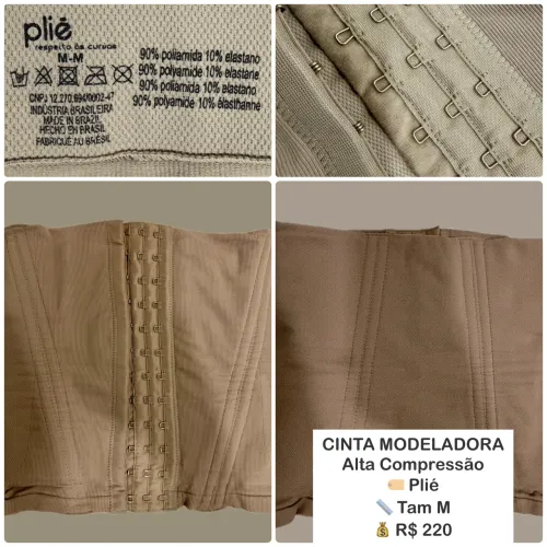 Cinta Modeladora Alta Compressão Tam M PLIÉ