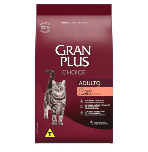 Ração Gran Plus para gatos 