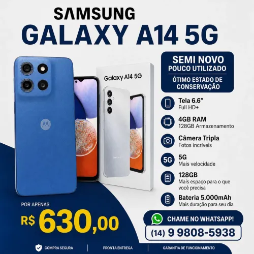 CELULAR MOTOROLA A14 128 GB - ÓTIMO ESTADO CONSERVAÇÃO