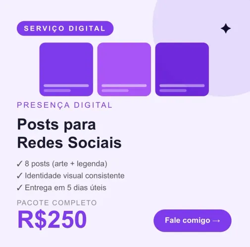Criação de posts para Instagram e redes sociais ? empresas e profissionais
