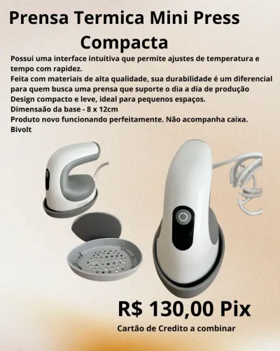 Prensa Térmica Mini Press Compacta