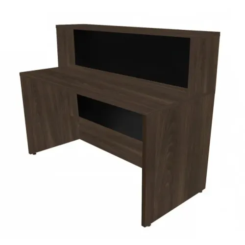 Balcão De Atendimento Marsala E Preto Design Moderno Sem Gavetas 63083