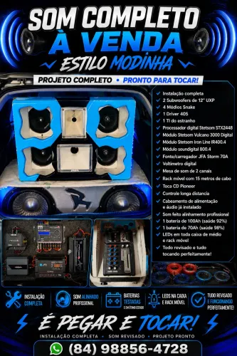 Som automotivo completo, pronto para tocar