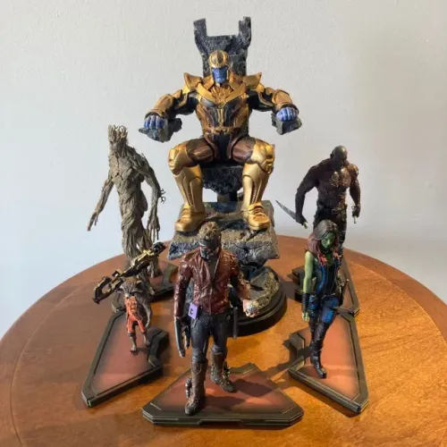 [RARIDADE] Set 6 Peças: Guardiões da Galáxia + Thanos - 1/10 Iron Studios