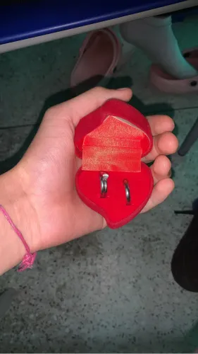 Anel inoxidável com solitária, feminino 16 e masculino 18