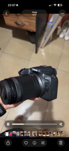 Cânon r10 + 2 Flash godox sk400ii + rádio flash + Octabox 120 e stripbox