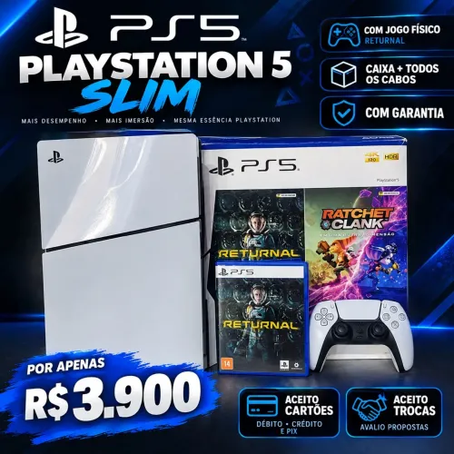 Ps5 slim mídia física