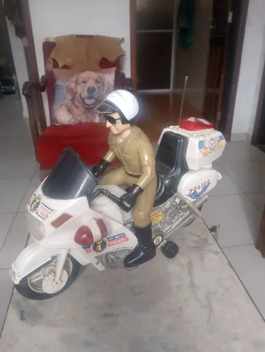 Moto de brinquedo moto de polícia Chips