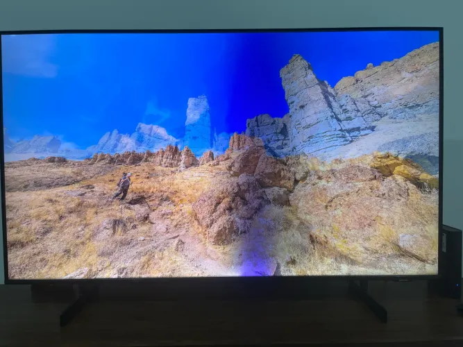 TV Samsung AU8000 55? Com defeito, mas funcional