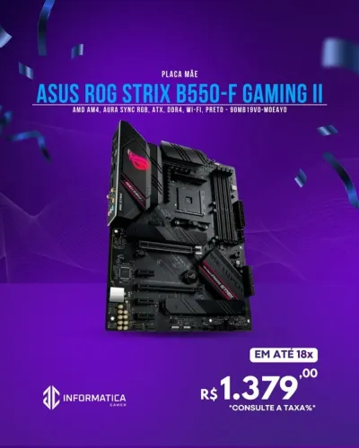 PLACA MÃE ASUS ROG STRIX B550-F GAMING II