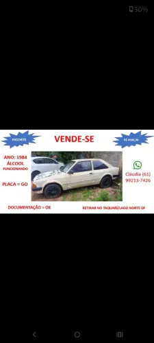 Ford Escort GL 1.6i / 1.6 (álcool) 1986