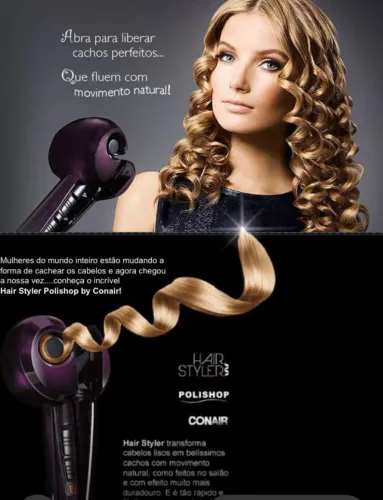 Modelador de Cachos Conair Polishop, funcionando perfeitamente - R$ 150,00