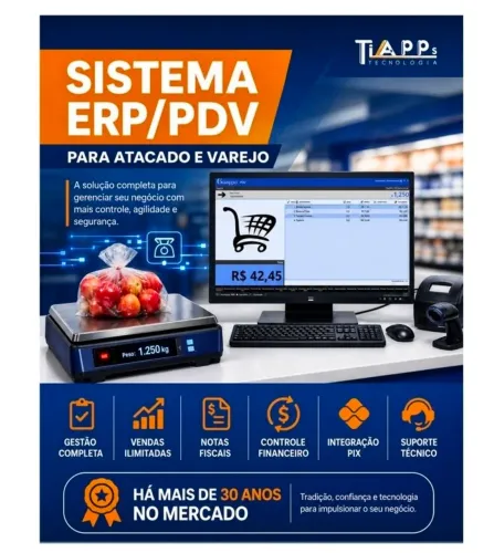 Sistemas para gerenciar Bares, lojas, mercadinho, óticas e delivery.