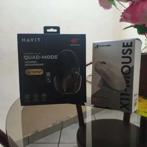 Mouse Attack Shark X11 + Headset Fuxi H3