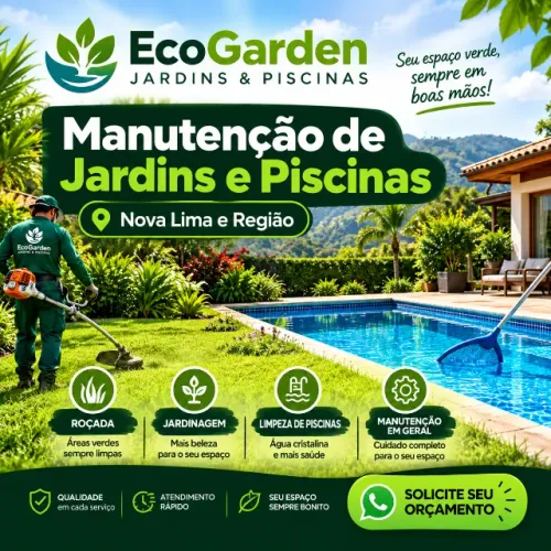 Manutenção de Jardins e Piscinas | Nova Lima e Região