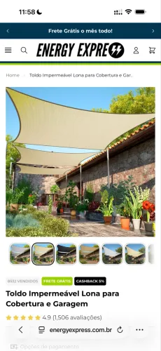 Toldo energy express 7x3m