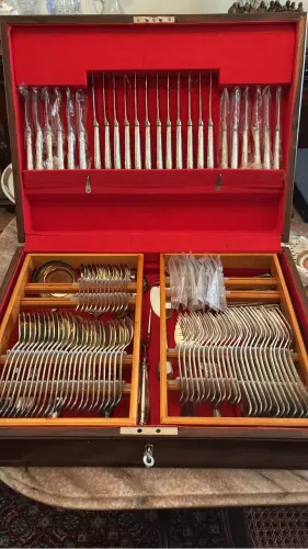 Faqueiro de Prata 108 peças completo