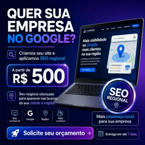 Criação de Sites Profissionais a partir de R$ 500 com Entrega Rápida | Apareça no Google!